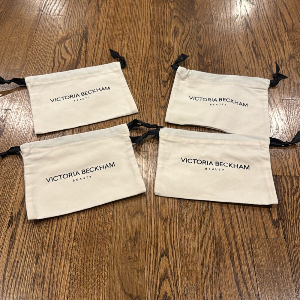 Victoria Beckham Beauty Canvas Drawstring Bags set of 4 BRAND NEW